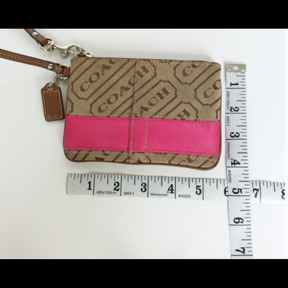 Coach | Brown Pink Wristlet Top Closure - Picture 9 of 10